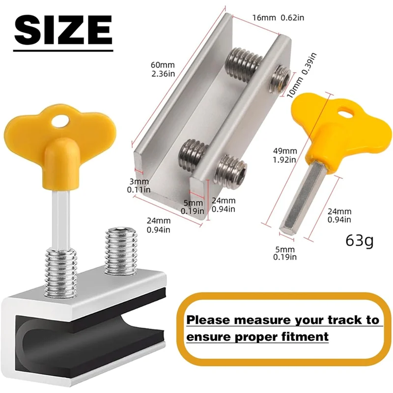 AB15-Adjustable Sliding Window Lock Set-10 Pieces Includes Keys-For Vertical& Horizontal Windows/Doors, Home Office Patio Bedroo