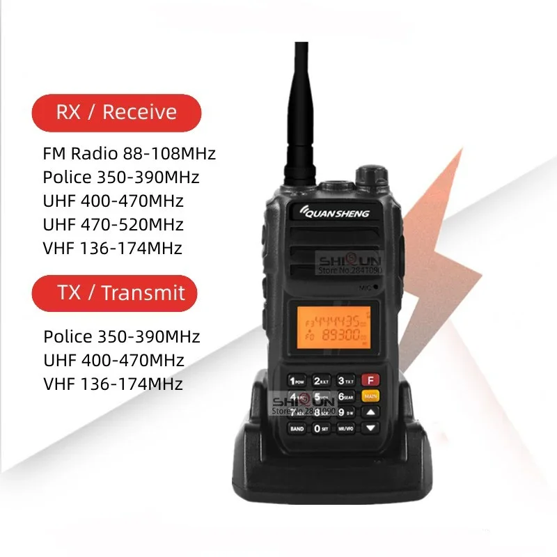 QuanSheng TG UV2 Plus 10W Walkie Talkie Long Range 10KM Trucker\'s Walkie-talkies UHF VHF TG-UV2 Plus 4000mAh Two- way Radio Hunt