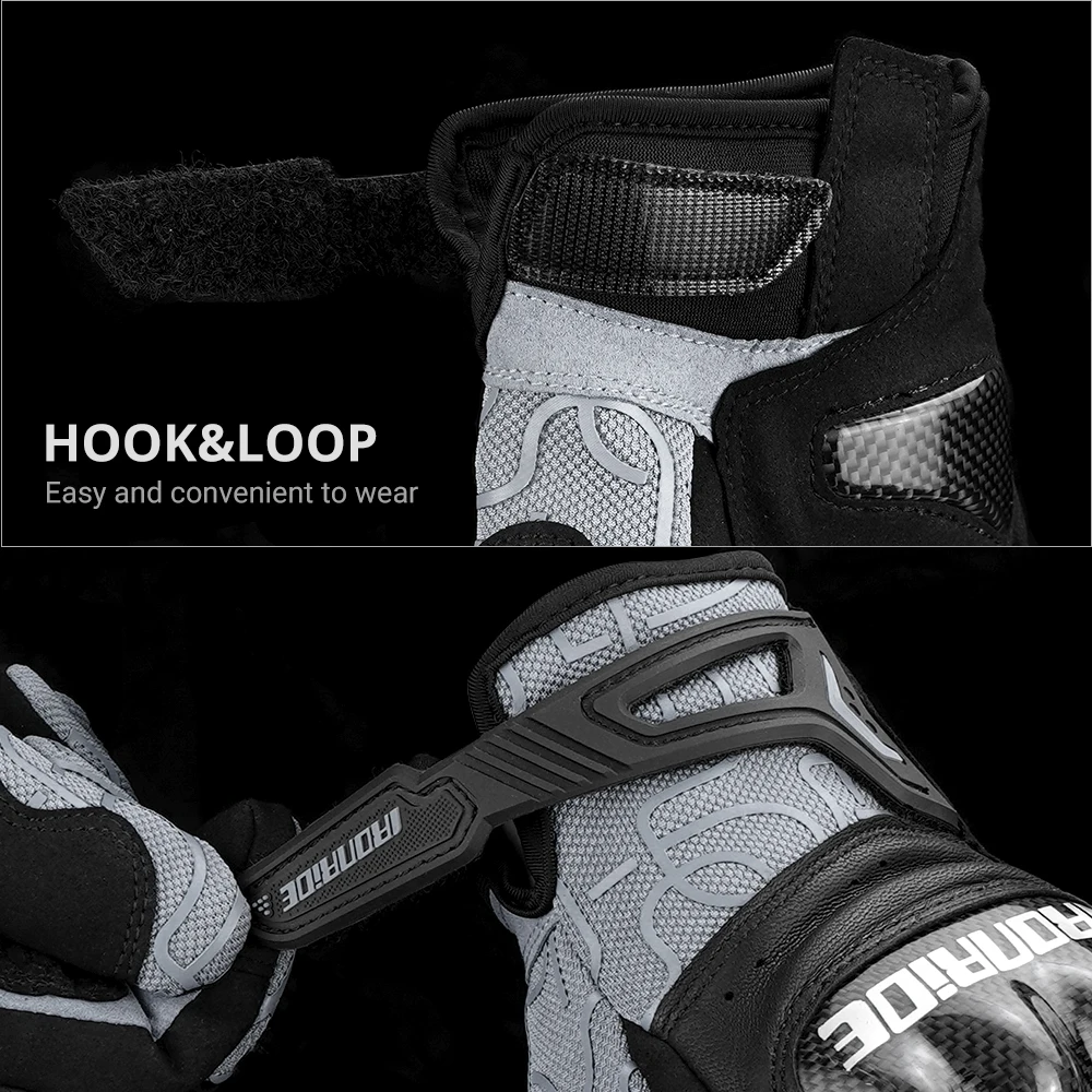 Guanti da moto da uomo Touch Screen Guanti da moto a dita intere Guanti da equitazione antiscivolo da motocross resistenti all'usura M-2XL