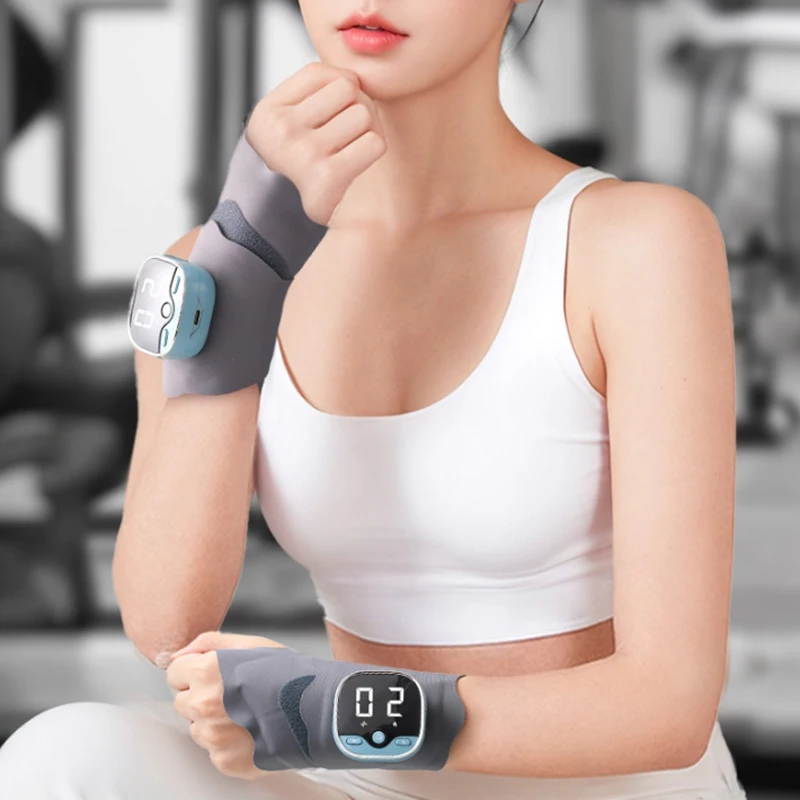 電動ポータブルマッサージ器-手首腱鞘フルリストemsインテリジェント調整可能マッサージ器具-手首温湿布