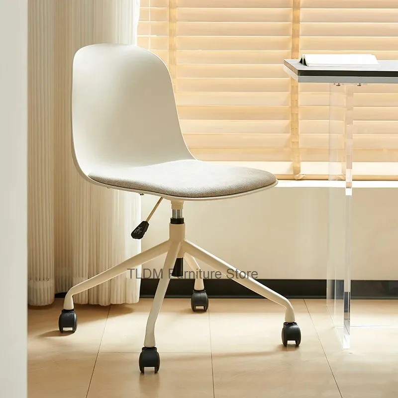 Modern Multi-Color Fabric Office Swivel Chair - Adjustable Height, Wheels, Stylish Desk Rolling Chair for Home Office Study Room