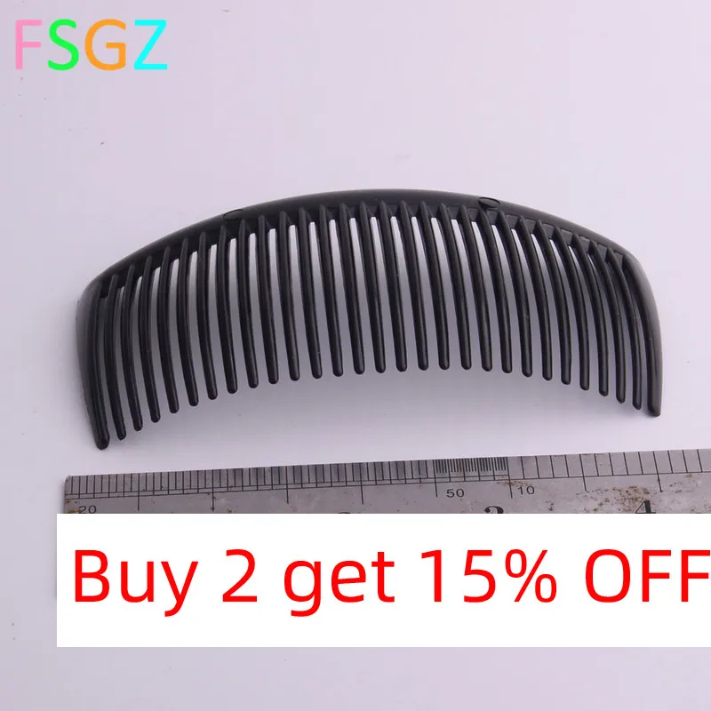 20 Pieces/lot Diy Plastic Hair Accessories Pc Big Comb Shining Black Transparent Brown Colors Women Hair Combs