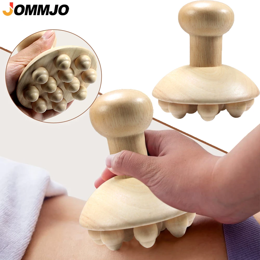 

Wood Therapy Mushroom Massage Tools, Wood Therapy Anti Cellulite Lymphatic Drainage Therapy Massage Cup Tools for Body Shaping