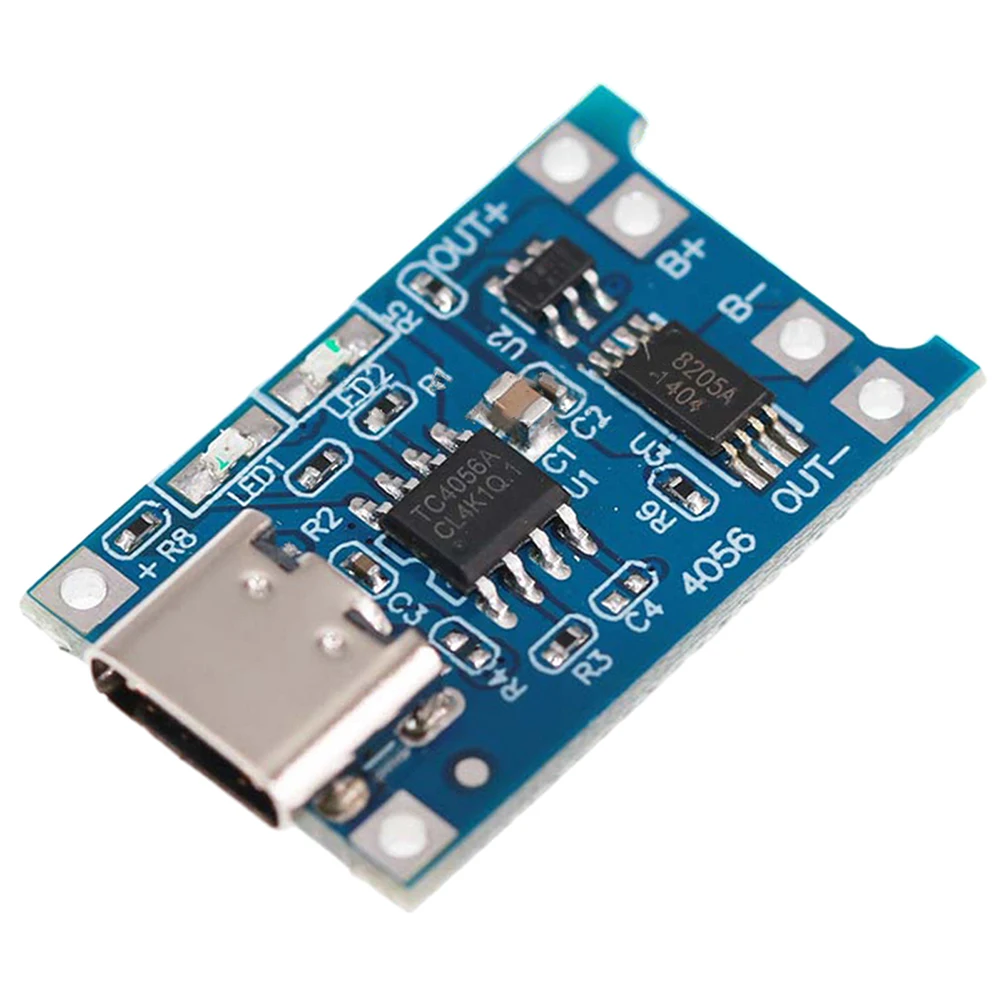 وحدة لوحة شاحن ليثيوم مرنة مع حماية البطارية TYPE C USB 5V 1A (عبوة من 5) للشحن المخصص