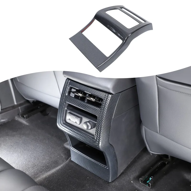 

ABS Carbon Fiber Center Console Armrest Rear Kick Guard for 2024+ Haval H9 Car Accessories