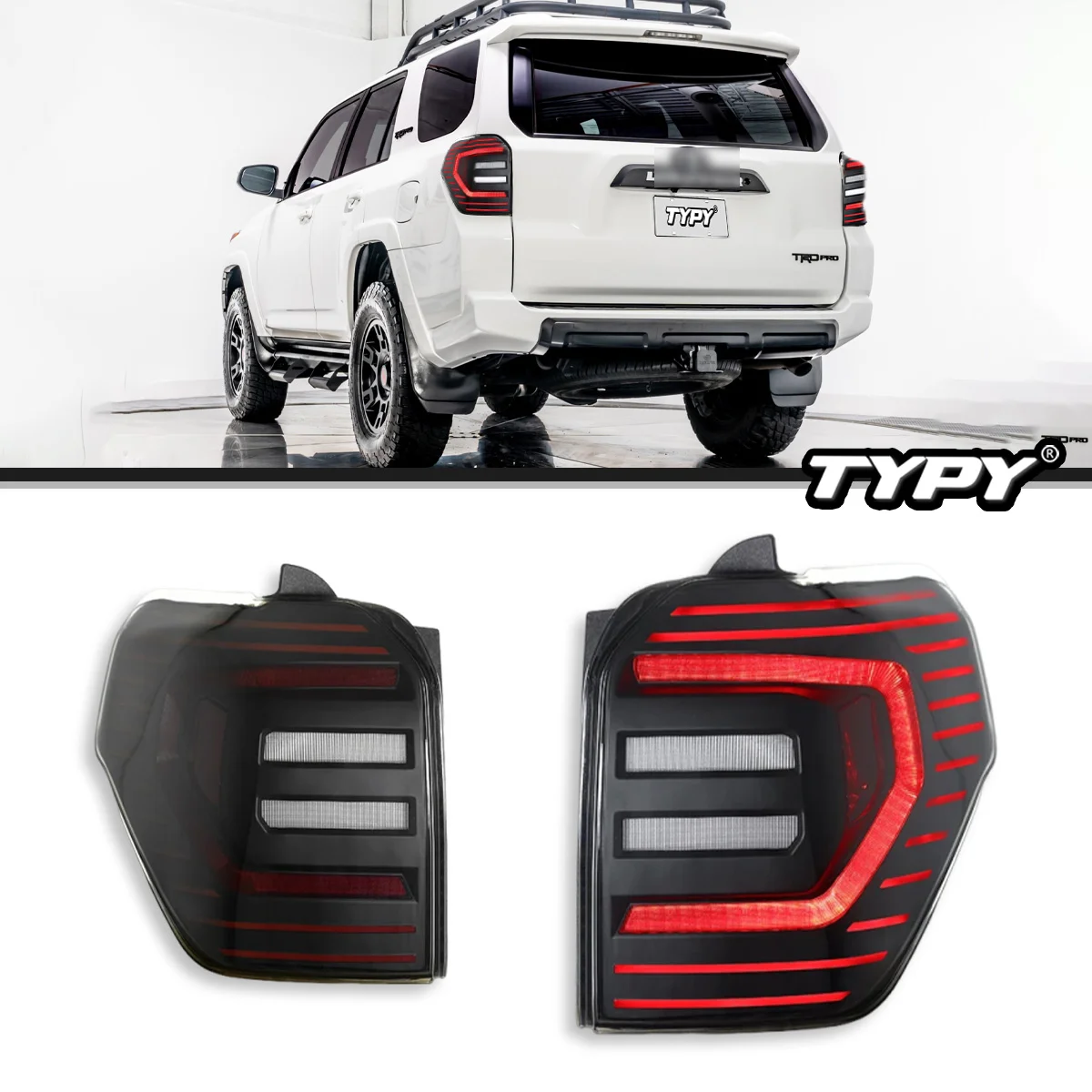 

TYPY новые светодиодные автомобильные задние фонари для Toyota 4Runner 2010-2023, сигнали заднего фонаря, автоаксессуары, динамические поворотные ходовые огни