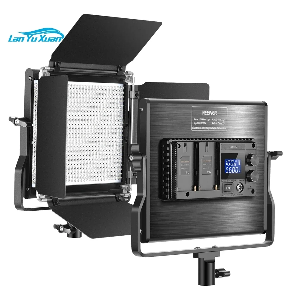 Neewer Upgraded 660 LED Video Light Dimmable Bi-Color LED Panel with LCD Screen for Studio, YouTube Video Shooting Photography