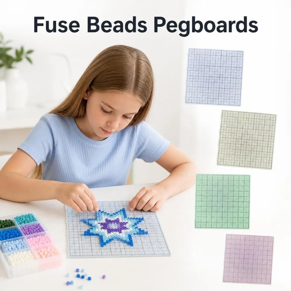 104x104 132x132Pins Fuse Beads Pegboards 2.6mm Beads Matte Color Hama Beads Pegboards DIY Creative Perler Beads Boards
