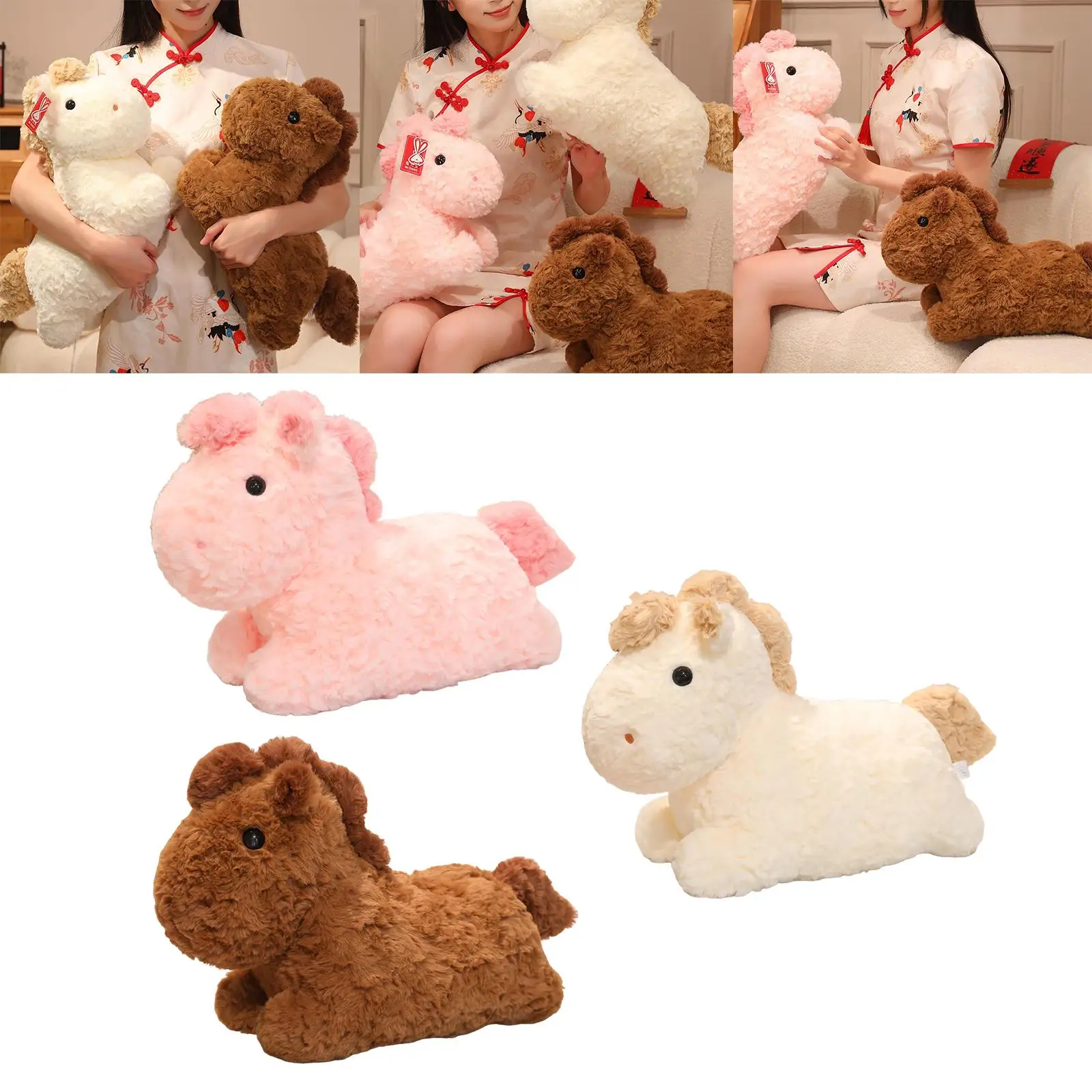 Cavalo de pelúcia decoração da sala estar engraçado macio plushies brinquedos de pelúcia brinquedos animais bonito cavalo brinquedo de pelúcia para meninos meninas presentes