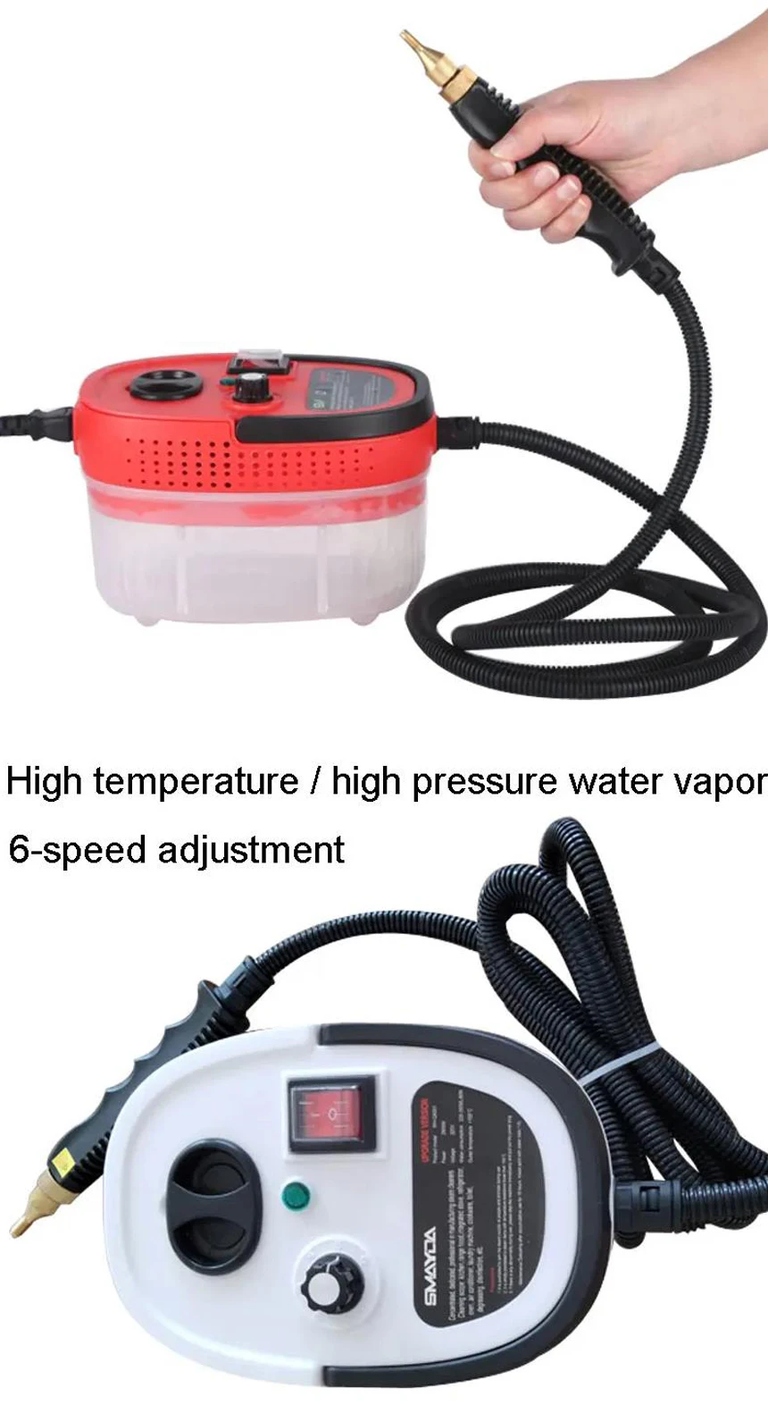 Nettoyeur Vapeur à Haute Température, 2500W, 1200ml, Machine à Livres, pour Climatisation Domestique, Capot de Cuisine, Voiture