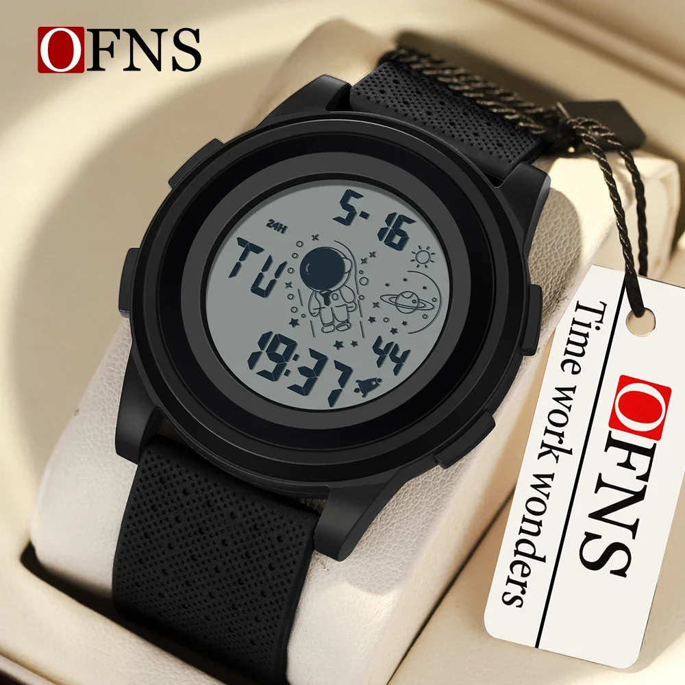 OFNS brand 2153 single display countdown digital sports watch men's waterproof stopwatch electronic watch montre homme