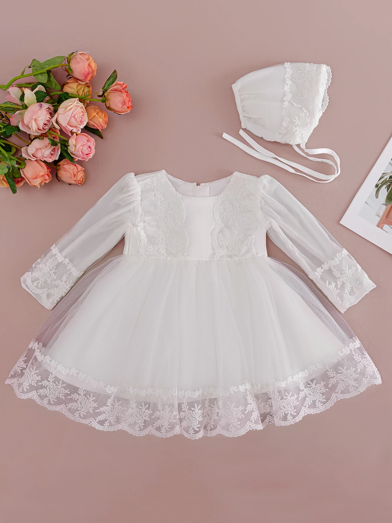 

Girls' Baptism Lace Gauze Dress Children's Birthday Party High-Quality Dress