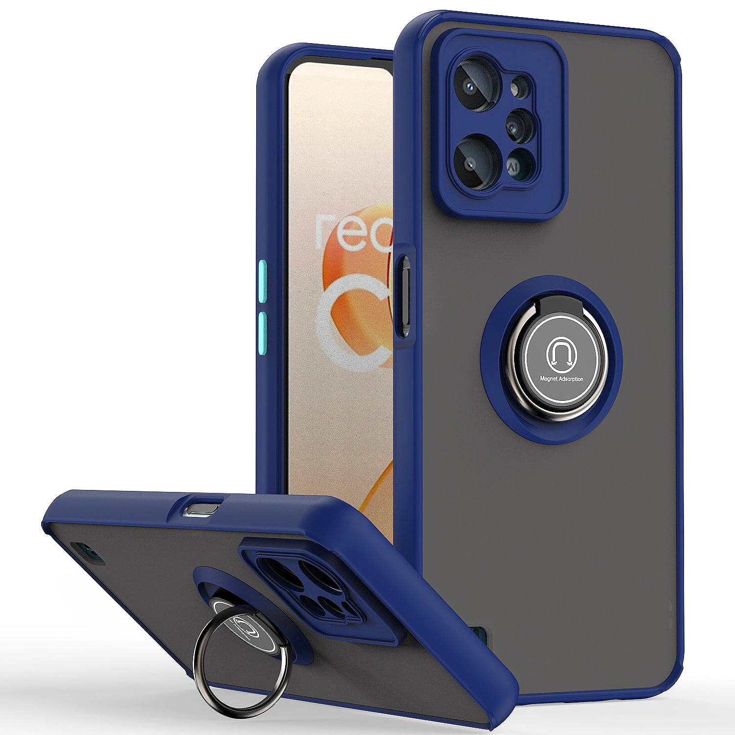 360 Rotation Bracket Case Cover for Realme C31 Vehicle Magnetic Case Realme C35/Realme C21 C21Y/Realme C11 2021/Realme C55 4G