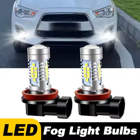 2pcs For Mitsubishi ASX 2013 2014 2015 2016 2017 2018 Car LED Front Fog Light Blubs H11 H8 Lamp 6000k CANbus Accessories