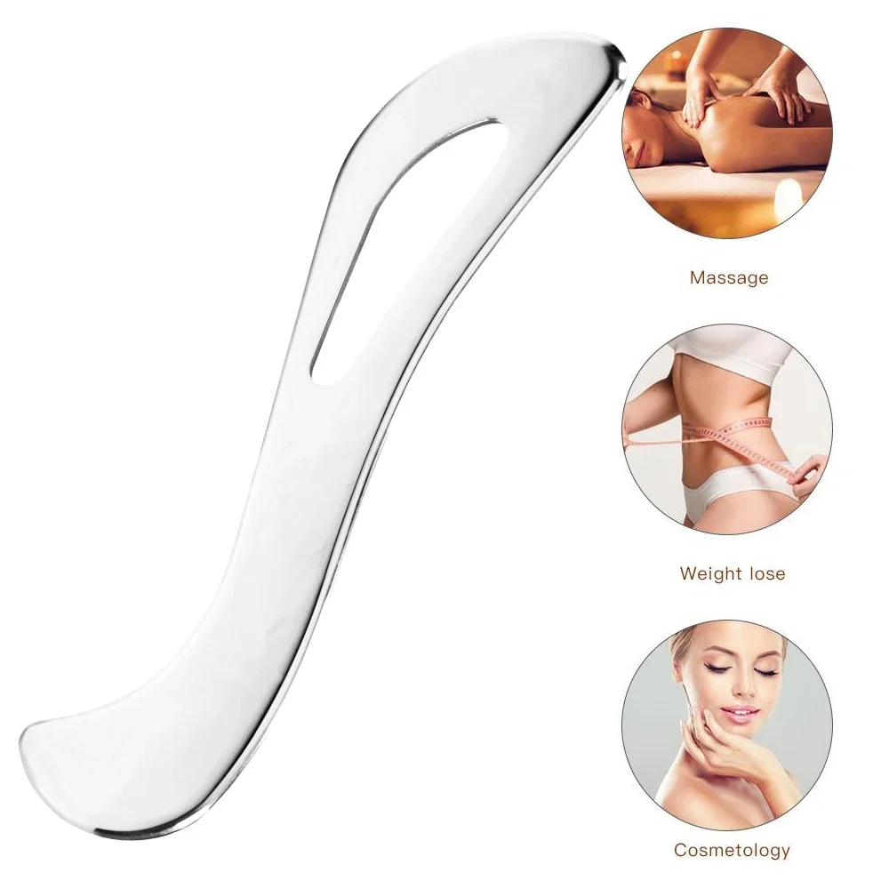 Gua Sha Massage Muscle Scraper Tools, Aço inoxidável, Ferramentas de tecido facial IASTM, Raspador Fascia, Soft Tissue Massage Tool for Body