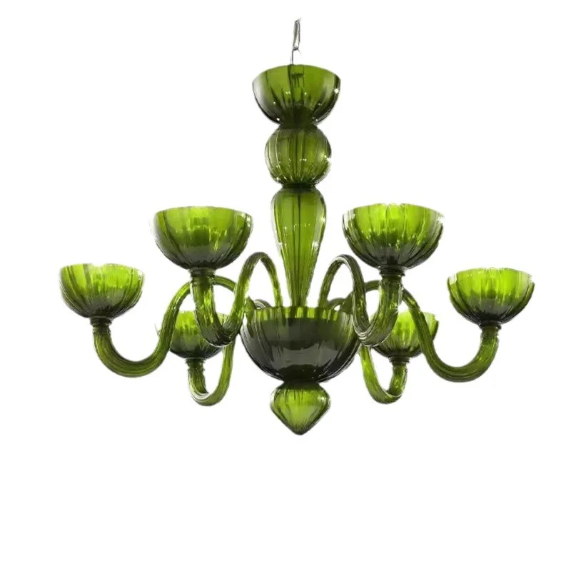 

French, glass, chandelier, modern, Italian, light luxury, creative, living room