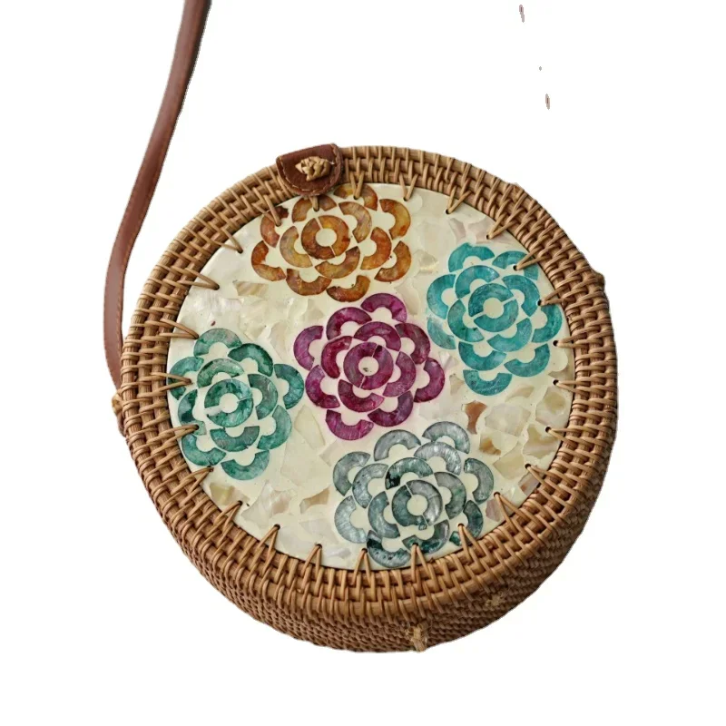 Square Round Multi Style Straw Bag Handbags Women Summer Rattan Bag Handmade Woven Beach Circle Bohemia Handbag New Fashion