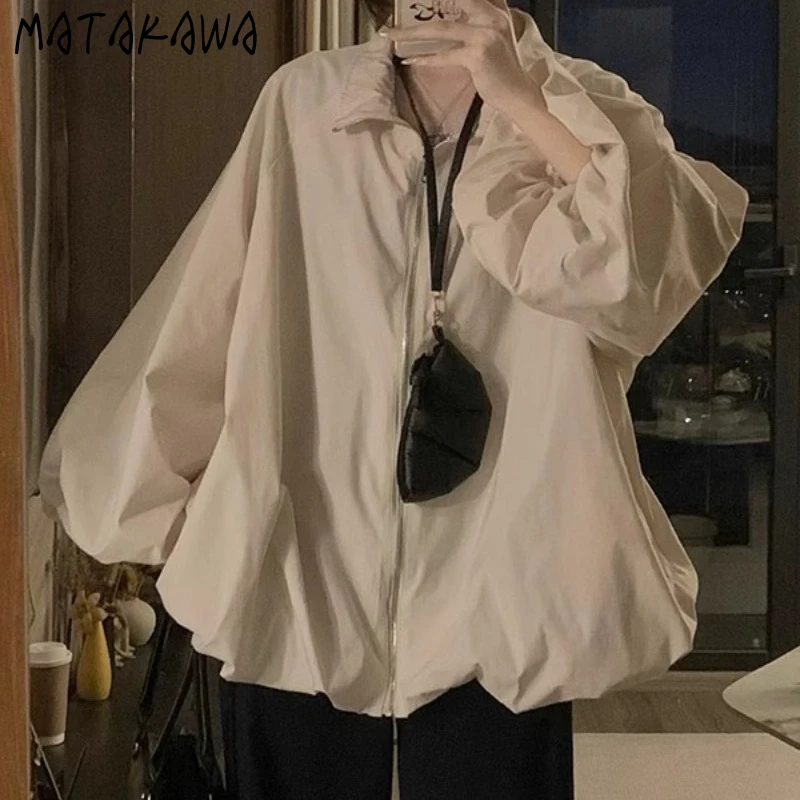 

Matakawa Y2k Bud Jackets женские однотонные весенне-осенние свободные Chaquetas в японском стиле модные элегантные винтажные Ropa De Mujer