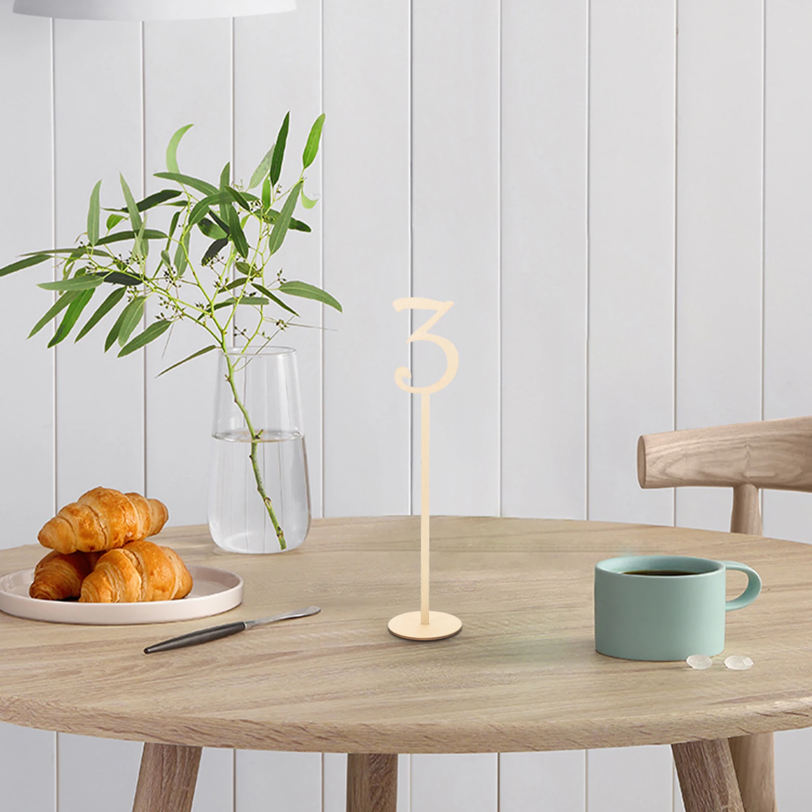 

10 Wooden Table Numbers Numbers 35x8cm Natural Wood Rustic Wedding Signs Round Base Seating Assignments Mini Decor