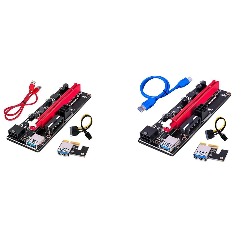 

NEW-10Pcs Pci-E Riser Board 1X Om 16X Gpu Extender Riser Card Pci-E USB 3.0 Gpu Adapter Met 6Pin Interface