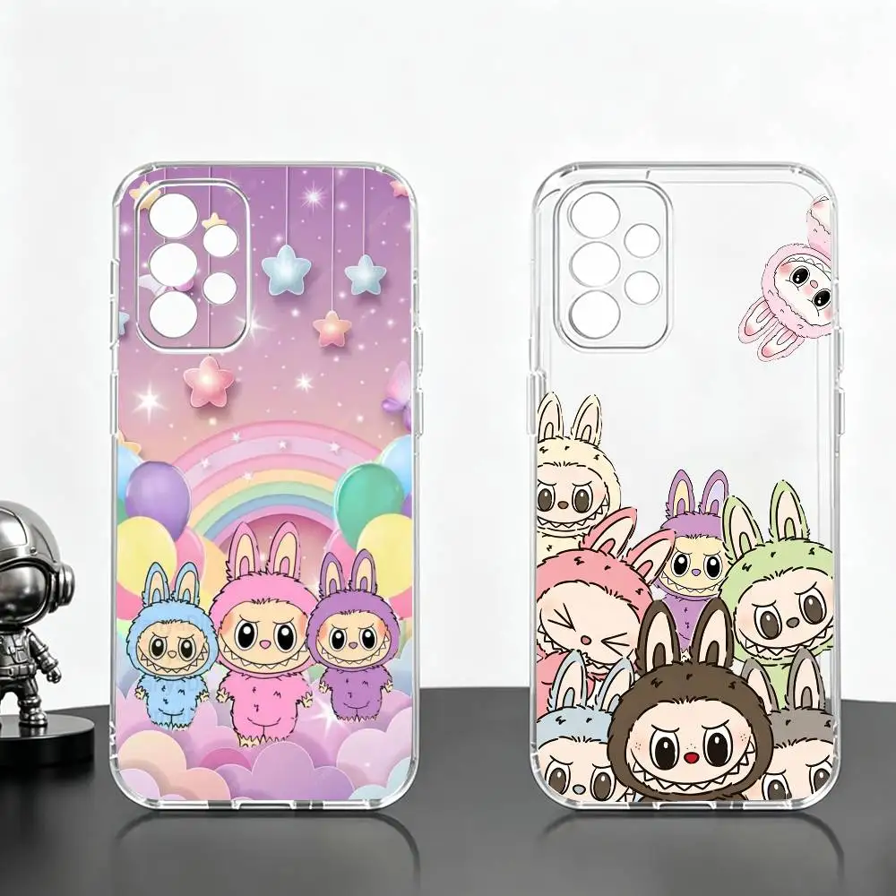 Cute L-Labubu gift  Phone Case For Samsung S25,S24,S21,S22,S23,S30,Ultra,S20,Plus,Fe Transparent Cover