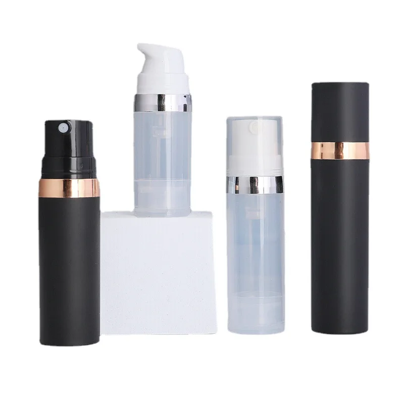 100Pcs 5ml 10ml 15ml 20ml Empty Airless Pump Bottles Mini Lotion Vacuum Cosmetic Containers Make up Travel Emulsion Bottle