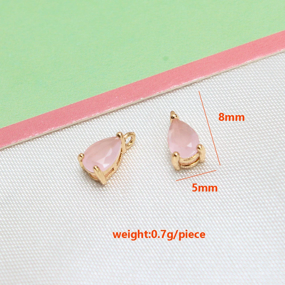 BenS Water drop charms for jewelry making multicolor crystal small pendants Accessories women DIY handmade Supply Wholesale P09