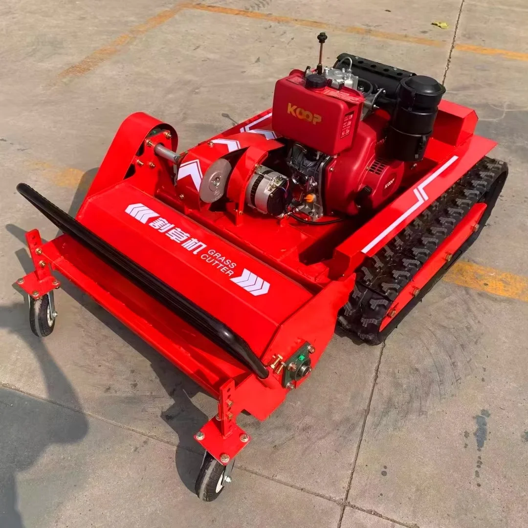 10/12/15HP Professional Powerful Diesel Engine Grass Cutter Cutting Width 80cm/100cm/120cm Remote Control Lawn Mower