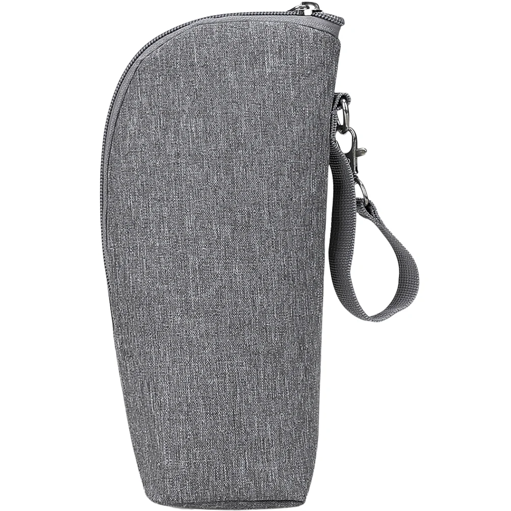 Baby Bottle Bag Feeding Bottles Thermal Stroller Accessory Milk Grey Holder Pouch for Travel