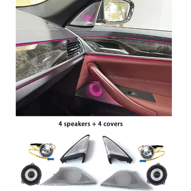 bmw-g30-g31-g38用-車載led発光サウンドカバー-フロントドアツイータースピーカー-音楽アップグレードキット-アクセサリー改造-bwホーン