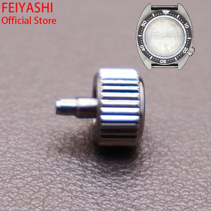 

6.5mm Watch Crown Stainless Steel Accessories Parts For Seiko 41mm skx Cases skx009 skx013 skx007 NH35 NH36 Movement