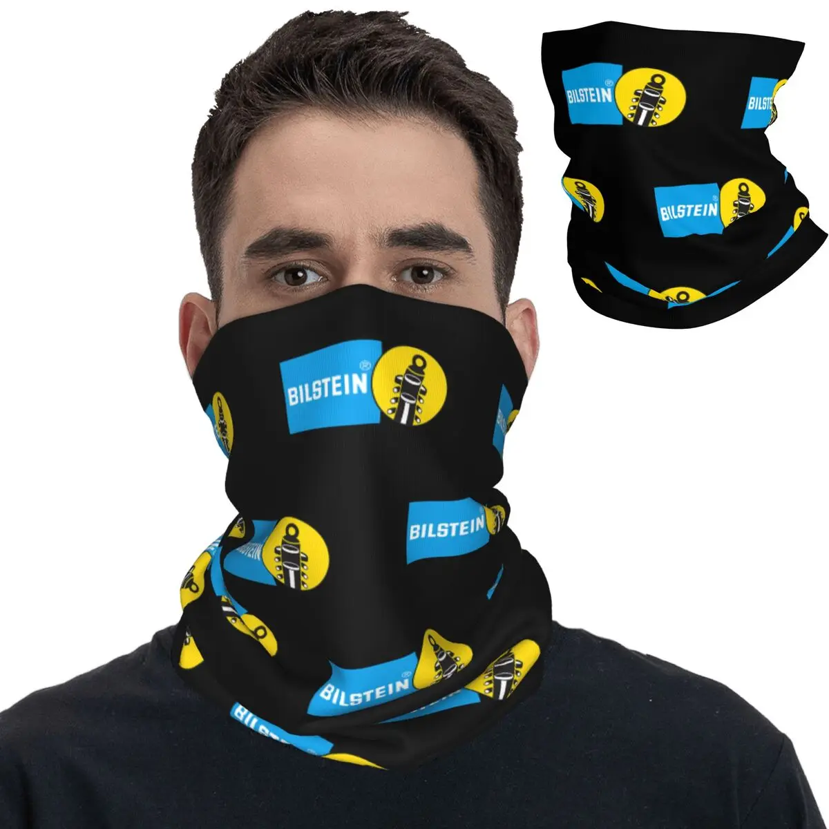 Bilsteins Racing Car Shock Bandana Neck Cover Printed Retrofit Garage Wrap Scarf Warm Cycling Scarf Fishing Unisex Windproof