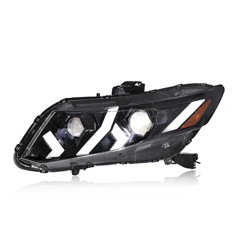 For F163 New Style 12V LED Headlight Assembly 6000K DRL Modified for Honda Civic 9th Generation 2012-2015 Auto Lighting Parts