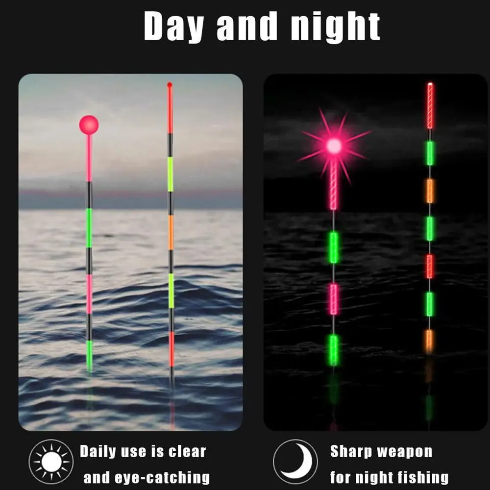 Bite Hook Color Change Electronic Floats Buoy Night Fishing Float Top Luminous Ultra Sensitive LED Fishing Smart Float Top