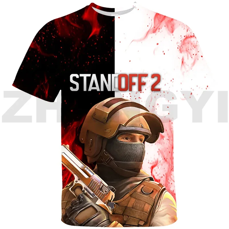 Men's T Shirts Standoff 2 Tops Tees Short Sleeve Oversized Tshirt Kids Streetwear Summer Clothes Assault Game Graphic T Shirts