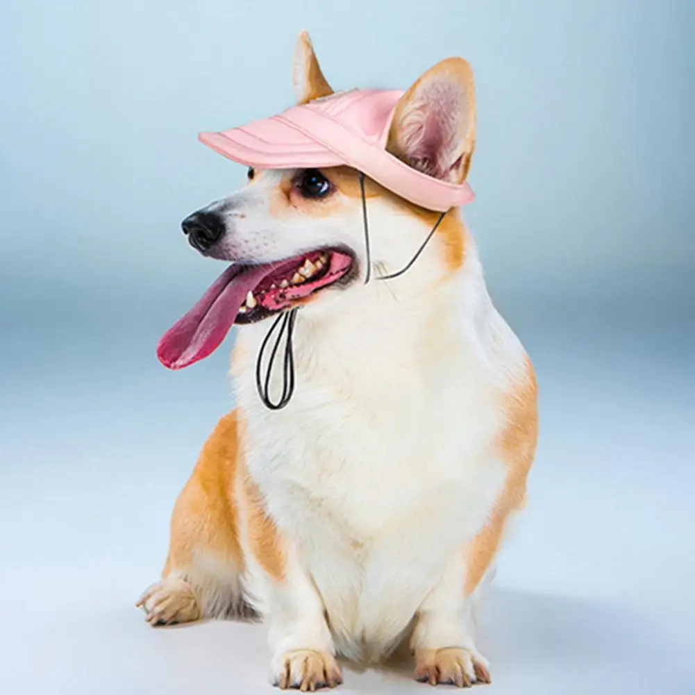 Pet Baseball Cap Breathable Baseball Visor Hat Outdoor Sun Bonnet Cap with Ear Holes Dress Up Sports Pet Sunhat Dog Visor Cap