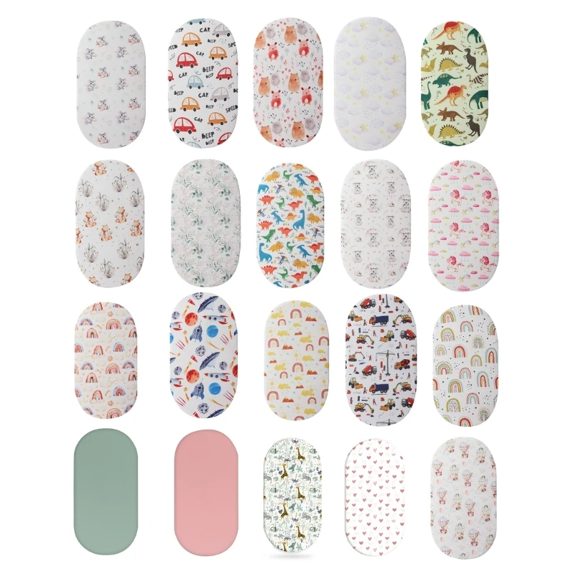 

F19F Baby Fitted Sheet Newborns Diaper Changing Pad Sleeve Comfortable Bassinet Sheet Printed Mattress Case Protector