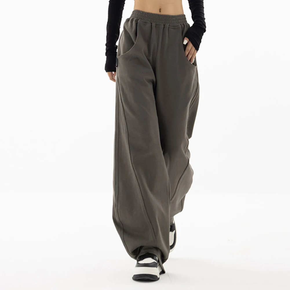 سراويل بدلة غير رسمية سراويل عالية الخصر موضة الربيع مريحة تناسب تصميم ثنيات نمط لون خالص للارتداء اليومي