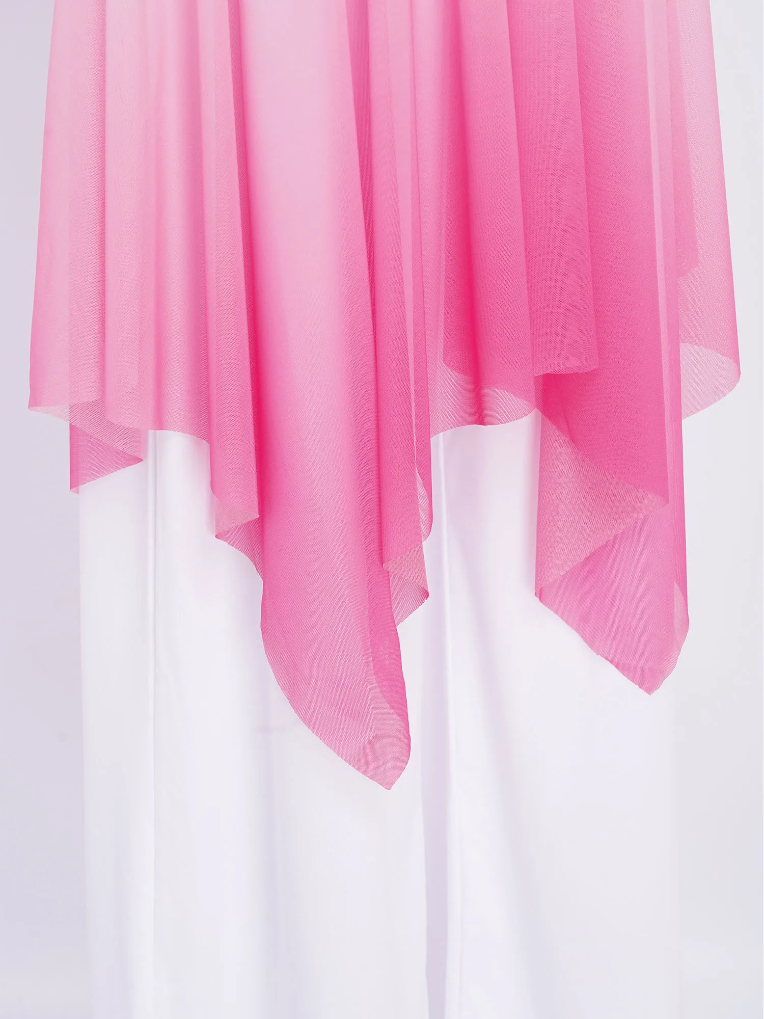 6-16Y الفتيات العبادة الثناء الليتورجي جوقة أداء زي أكمام الترتر صد تونك فستان رقص غنائي مع السراويل #5