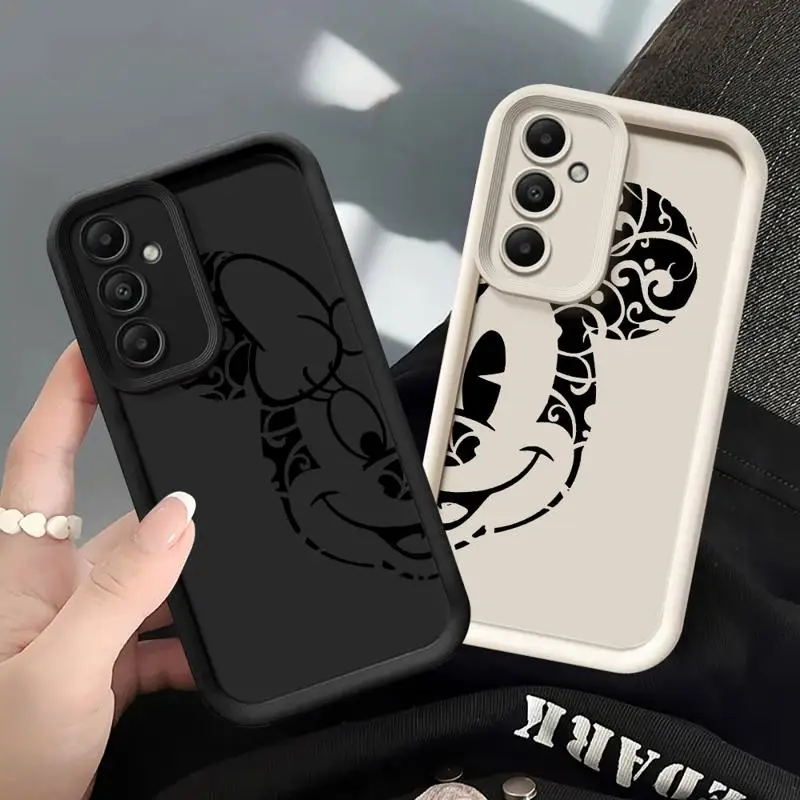 Disney Mickey Mouse Phone Case for Samsung Galaxy A25 A15 A35 A51 A55 A71 A73 A72 A52 A52s A53 A54 5G Silicone funda case