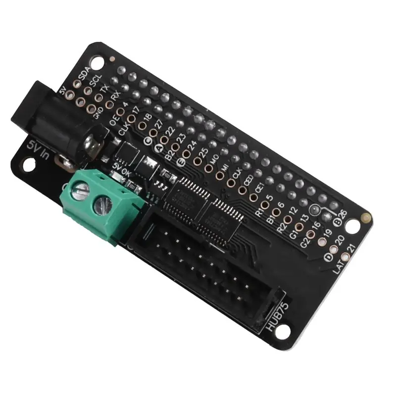 Stylish-For Raspberry Pi Compatible 3211 RGB Matrix Bonnet, 64X32 32X32 LED Panel Driver HAT,For Raspberry Pi 4B 3B+ Zero
