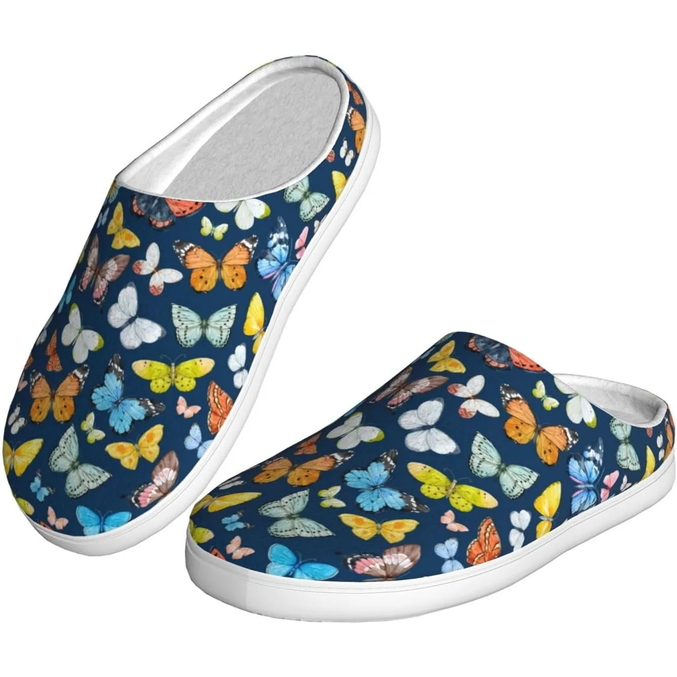 

Retro Aviation Airplane Slippers TPR Cotton Non-Slip Flannel House For Women Men