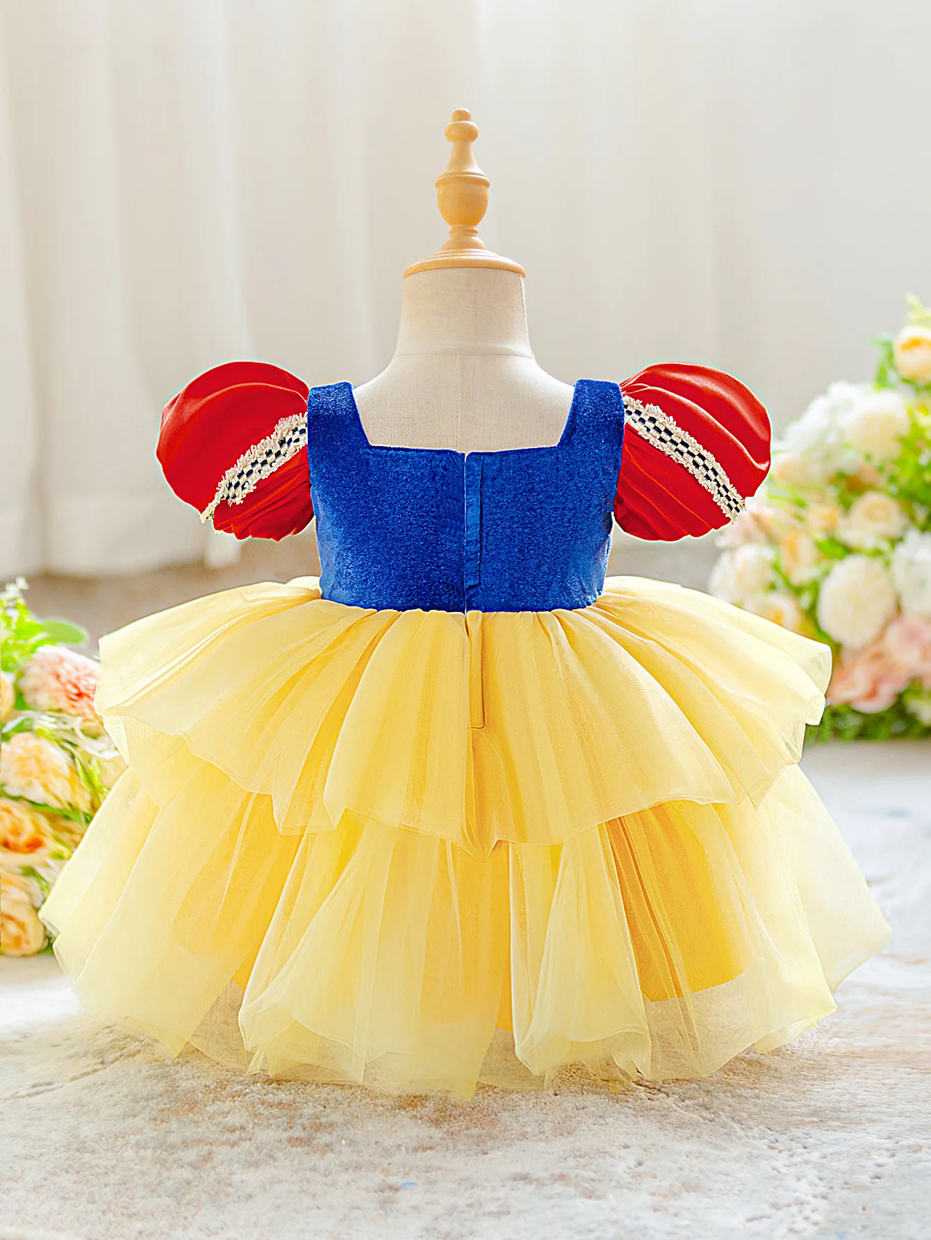 Maid Snow Princess Baby Party Mädchenkleid Karneval Halloween Weihnachten Kostüm Hochzeit Geburtstag Ballkleid Hochzeitskinderkleidung – Detail 4