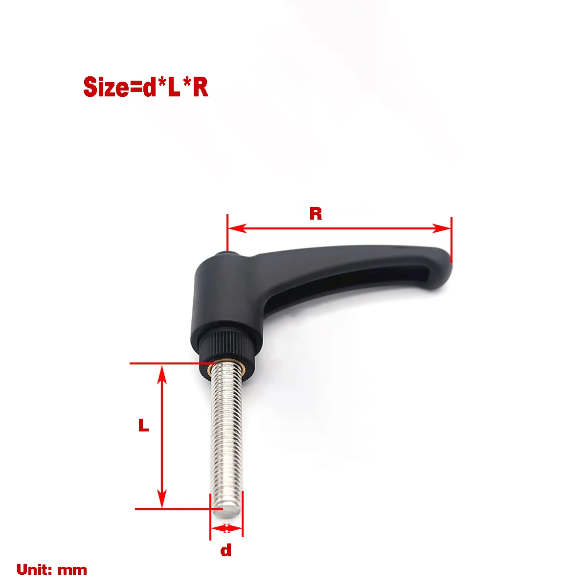 

304 Stainless Steel Screw Handle Screw Resin Fixed Handle Plastic Adjustable Hand Screw M5M6M8M12