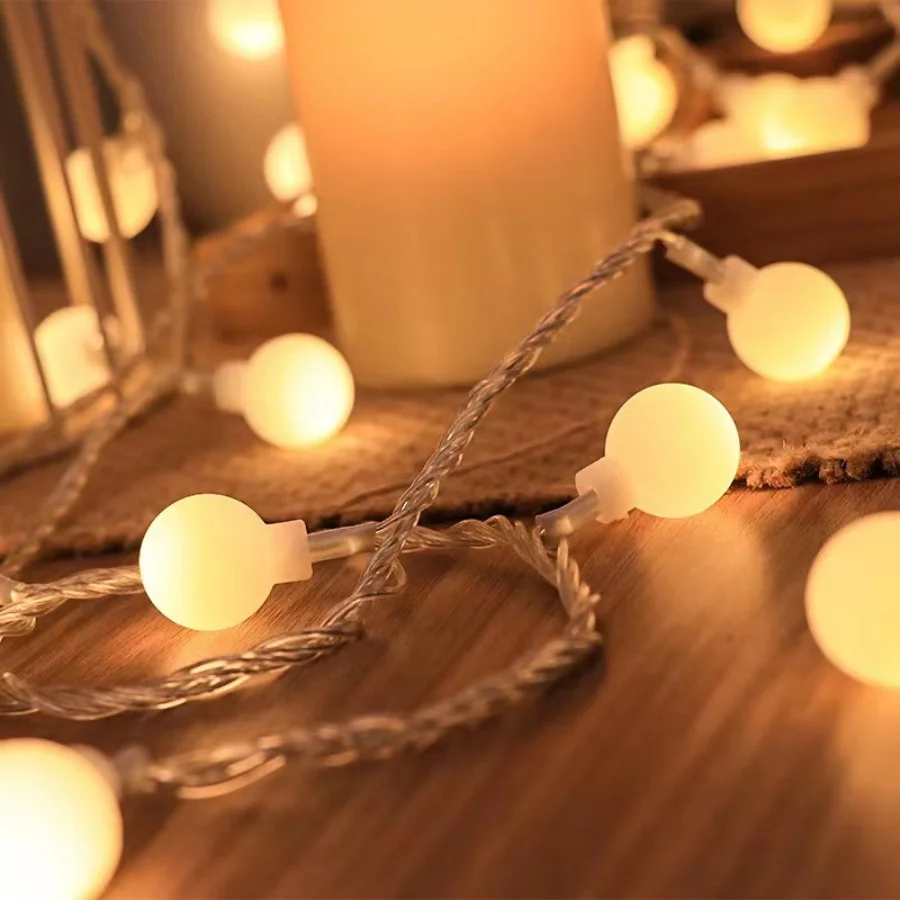 

1PC Globe String Lights – Battery Operated Warm White Fairy Lights for Bedroom, Wedding, Patio & Christmas Decor