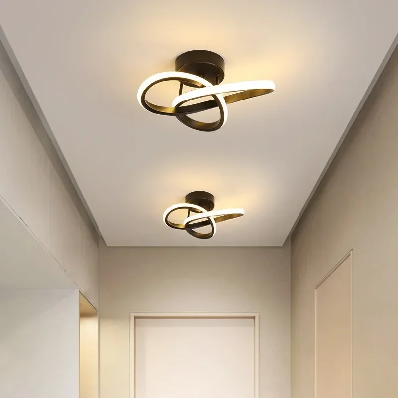 Modern Nordic LED Ceiling Lights, Lâmpada do quarto, Sala de estar, Corredor Light, Varanda Luzes, Iluminação doméstica, 3 cores, Corredor