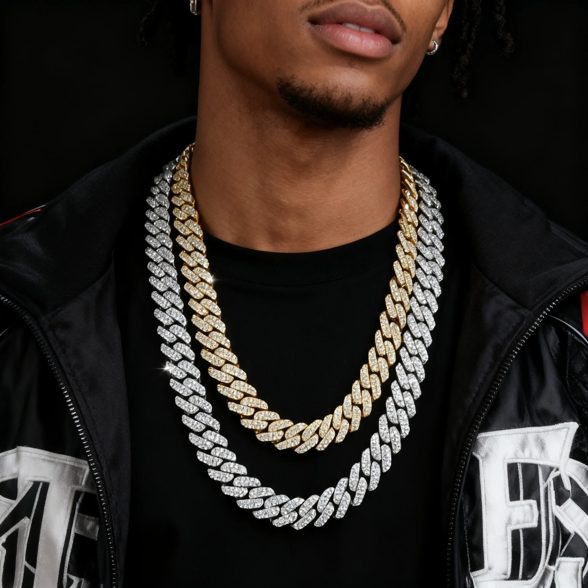 

Butterflykiss High Quality New 8/10mm Cuban Link Bracelet/Necklace Men Women Mossanite Sterling Silver 925 Chain Hip Hop Jewelry