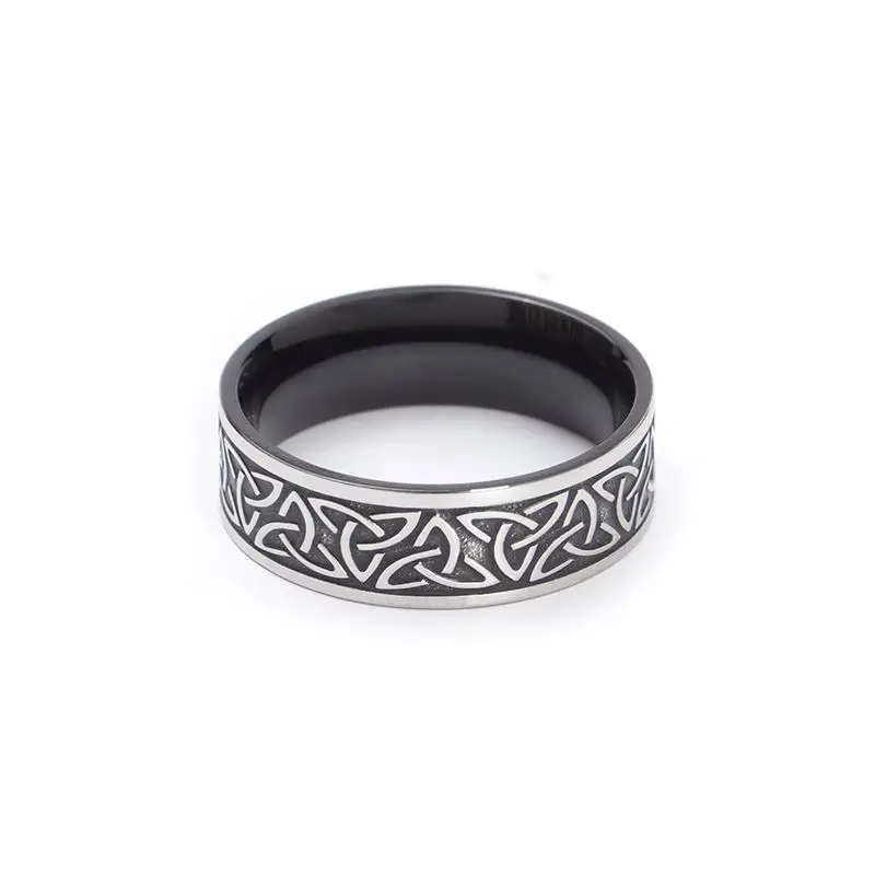 Wannee European New Design Viking Words Ring Titanium Steel Personality Rings For Gentleman Jewelry