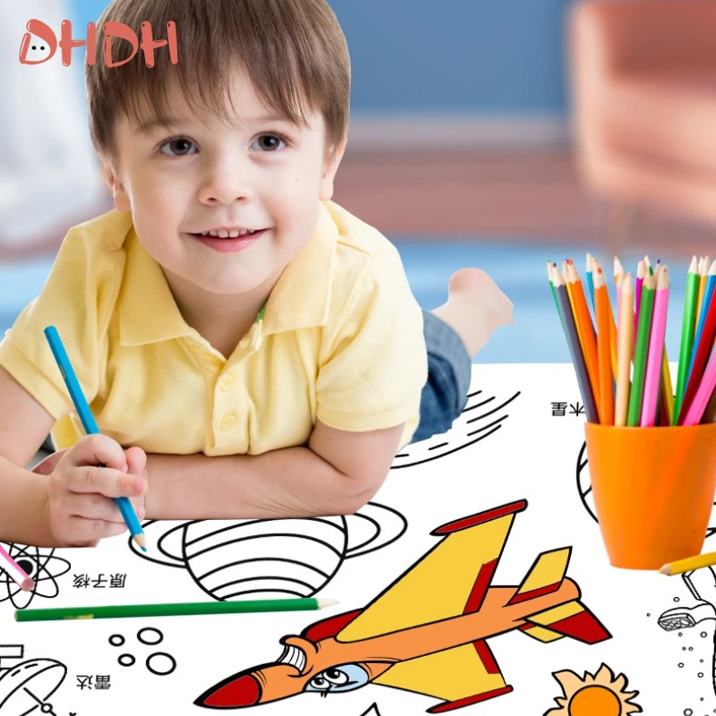 Kids Painting Scroll – Peel &  - đánh giá và giá Kids Education Wallpaper