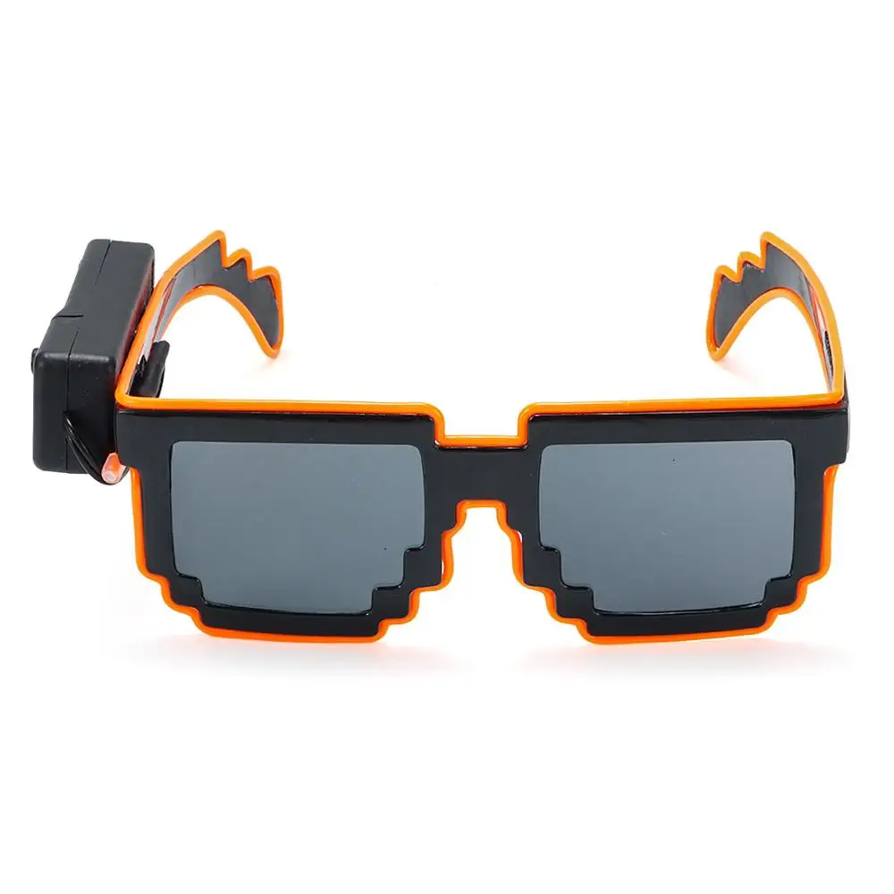 Wireless Mosaic LED Glasses Halloween Christmas Birthday Neon Party Nightclubs LED Light-up Glasses Glow in the Dark